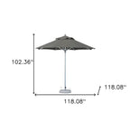 10' Charcoal Polyester Round Tilt Cantilever Patio Umbrella with Stand