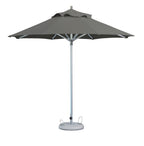 10' Charcoal Polyester Round Tilt Cantilever Patio Umbrella with Stand