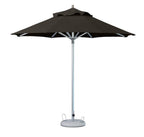 13' Black Polyester Round Tilt Cantilever Patio Umbrella with Stand