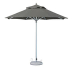 13' Charcoal Polyester Round Tilt Cantilever Patio Umbrella with Stand