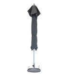 13' Charcoal Polyester Round Tilt Cantilever Patio Umbrella with Stand