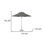 13' Charcoal Polyester Round Tilt Cantilever Patio Umbrella with Stand