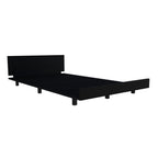 Black Distressed Wood Twin Bed Frame