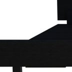 Black Distressed Wood Twin Bed Frame