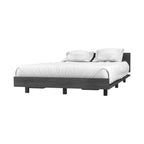 Black Distressed Wood Twin Bed Frame