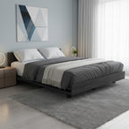 Black Distressed Wood Twin Bed Frame