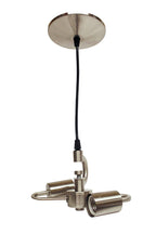 Brass Bulb Two Light Metal Chandelier