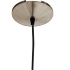 Brass Bulb Two Light Metal Chandelier