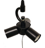 Black Bulb Three Light Metal Chandelier