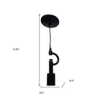Black Bulb Metal Chandelier