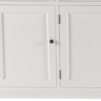 82" White Solid Wood Buffet Table