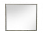 34" Gray Faux Concrete Framed Accent Mirror