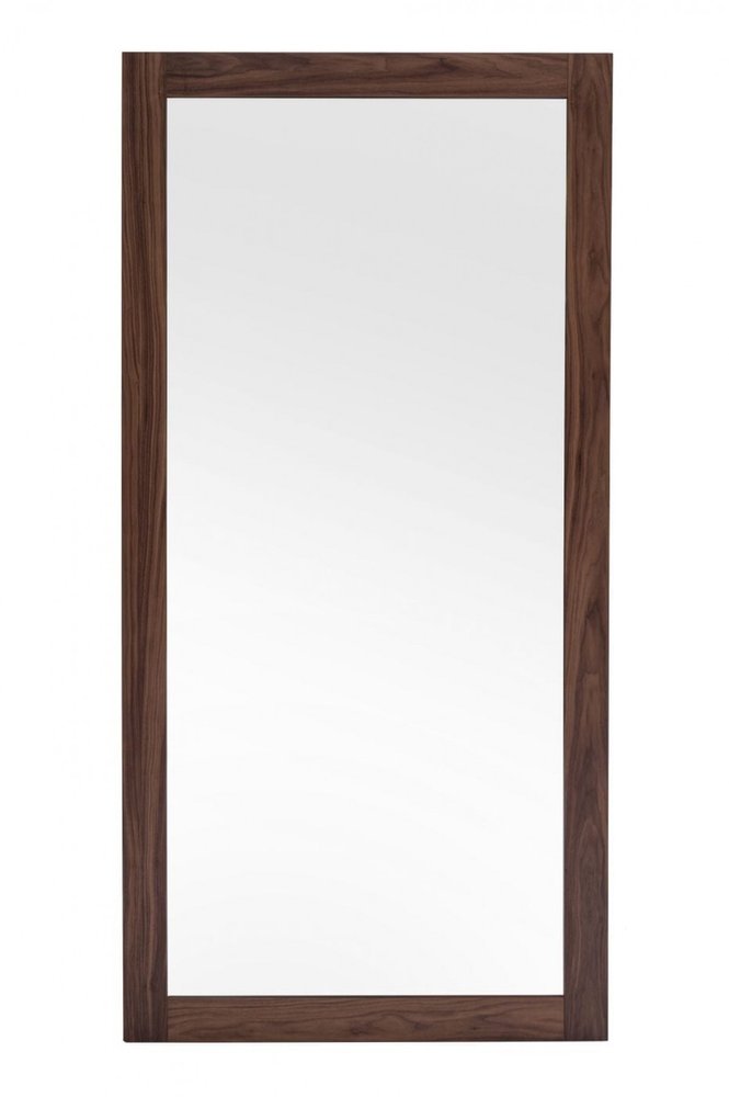 79" Brown Wood Leaning Framed Accent Mirror