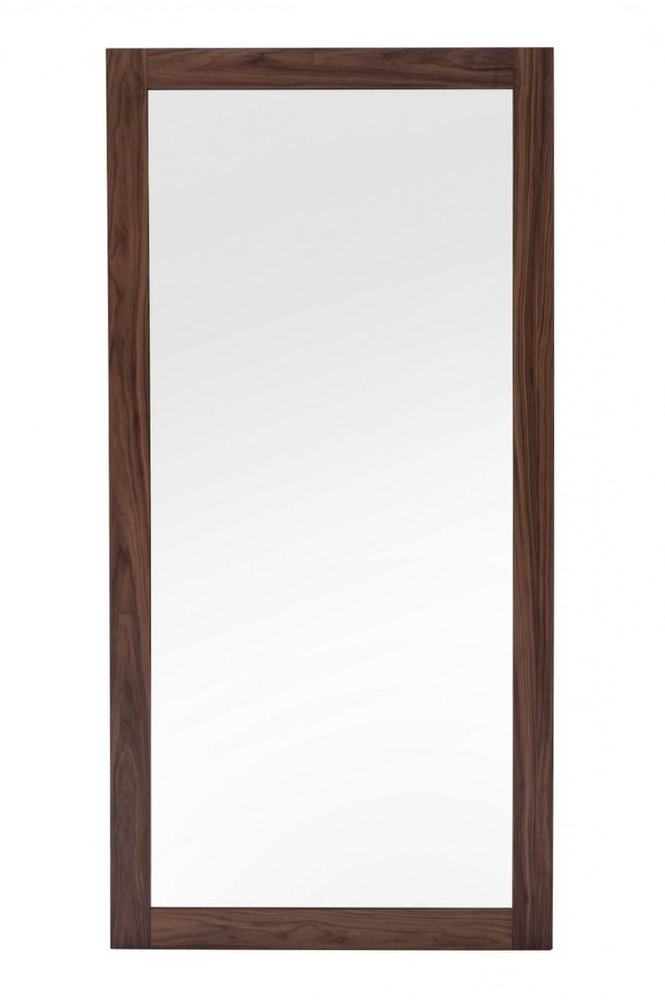 79" Brown Wood Leaning Framed Accent Mirror