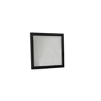 28" Dark Brown Solid Wood Framed Accent Mirror