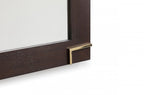 33" Brown and Gold Wood Framed Accent Mirror