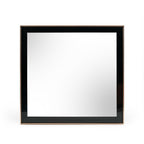 39" Rose Gold and Black Wood and Metal Framed Accent Mirror
