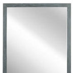 40" Dark Gray Solid Wood Framed Accent Mirror