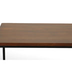 42" Chestnut and Black Solid Wood and Stainless Steel Computer Desk