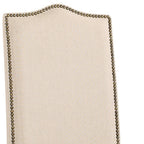 Cream and Gray Linen Dining Parsons Chair