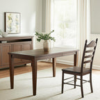 Espresso Wood Ladder Back Dining Side Chair