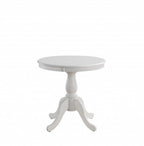 30" Black Rounded Solid Manufactured Wood And Solid Wood Pedestal Base Dining Table