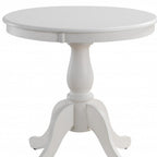 30" Black Rounded Solid Manufactured Wood And Solid Wood Pedestal Base Dining Table