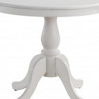 36" Black Rounded Solid Manufactured Wood And Solid Wood Pedestal Base Dining Table