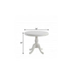 36" Black Rounded Solid Manufactured Wood And Solid Wood Pedestal Base Dining Table