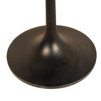 40" Brown And Gold Rounded Solid Wood And Iron Pedestal Base Dining Table