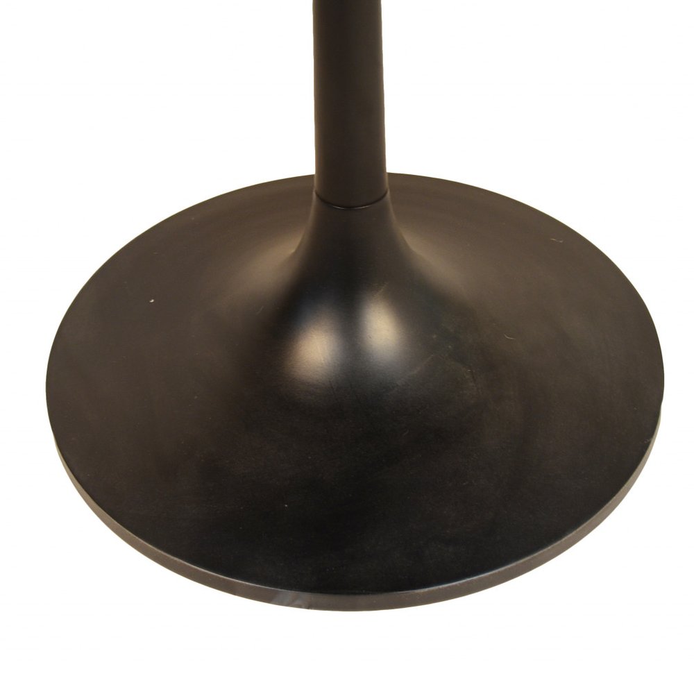 40" Brown And Gold Rounded Solid Wood And Iron Pedestal Base Dining Table