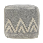 16" Gray Upholstery Pouf Ottoman