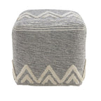 16" Gray Upholstery Pouf Ottoman