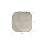 18" Blue Cotton Striped Pouf Ottoman