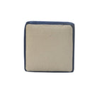 18" Blue Cotton Patchwork Pouf Ottoman