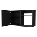 39" Black Accent Cabinet With Two Shelves
