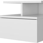 12" Wood One Drawer Floating Nightstand