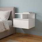 12" Wood One Drawer Floating Nightstand