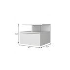 12" Wood One Drawer Floating Nightstand