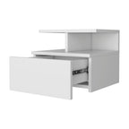 12" Wood One Drawer Floating Nightstand