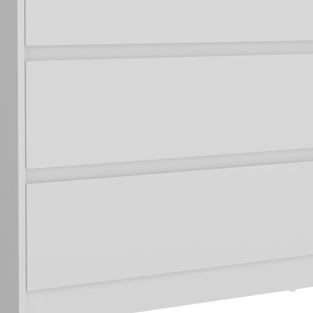 33" White Wood Three Drawer Dresser