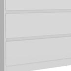 33" White Wood Three Drawer Dresser