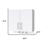 26" White Accent Cabinet With One Shelf