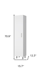 16" White Accent Cabinet With Four Shelves