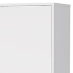 16" Silver And White Accent Cabinet With Five Shelves