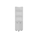 15" Black And White Accent Cabinet With Four Shelves