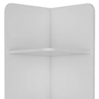 15" Black And White Accent Cabinet With Four Shelves