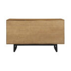 59" Brown Solid Wood Four Drawer Double Dresser