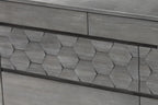 61" Gray Solid Wood Six Drawer Double Dresser