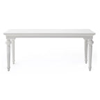 94" White Solid Wood Dining Table